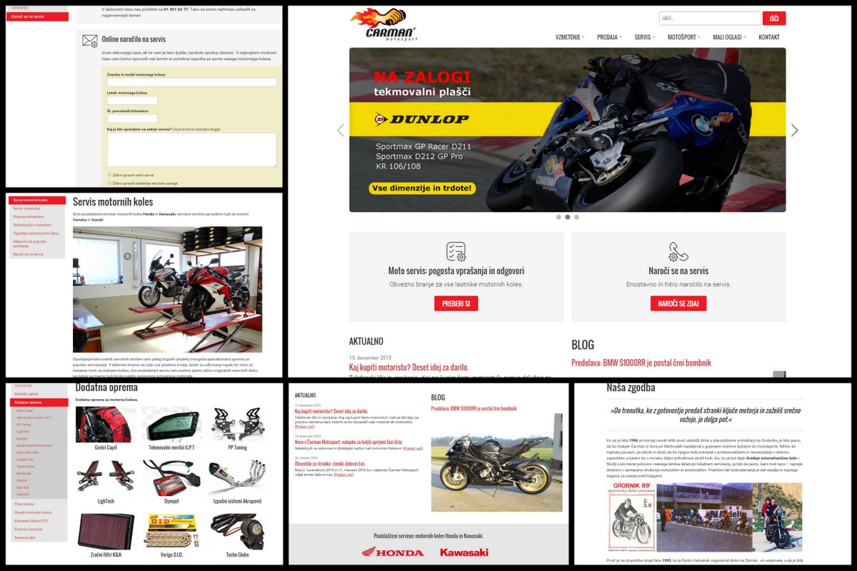Nova spletna stran Čarman Motosport.